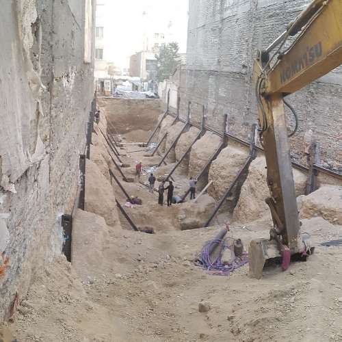 سازه نگهبان گود به روش خرپایی