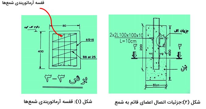 جزئیات اتصال اعضای قائم