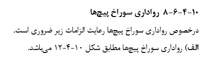 رواداری سوراخ پیچ ها